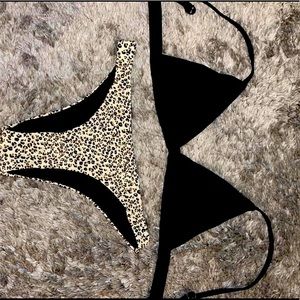Black/Cheetah bikini